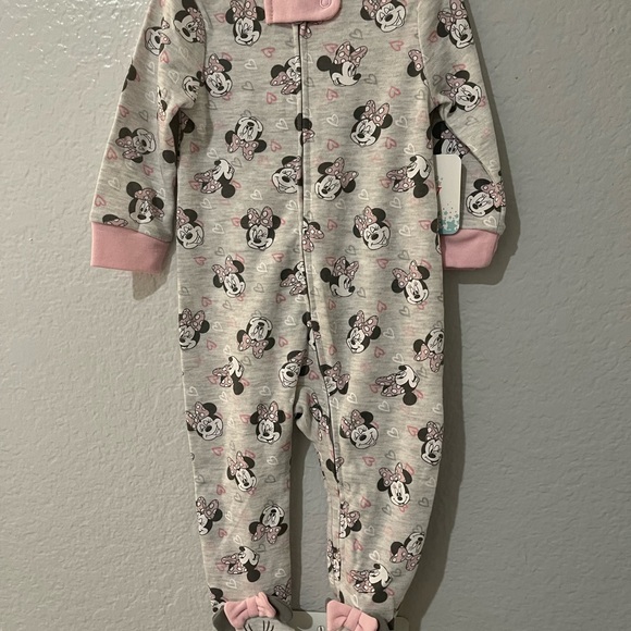 NWT Baby Disney Minnie Mouse Romper Size: 9M Color: Gray - Picture 6 of 11